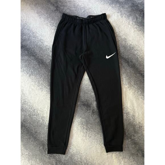 Nike Men's Dry Taper Fleece Training Logo Jogger Black Size Small Athletic - Picture 1 of 10
